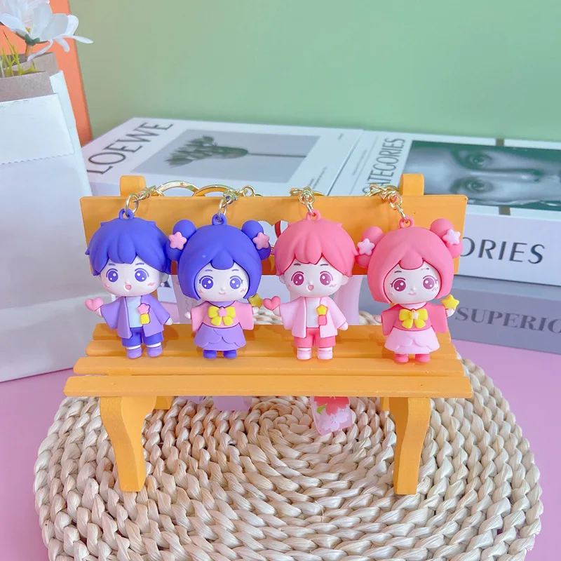 2023 оптовая продажа милый брелок для влюбленных школьная сумка с подвеской силиконовый брелок игрушки