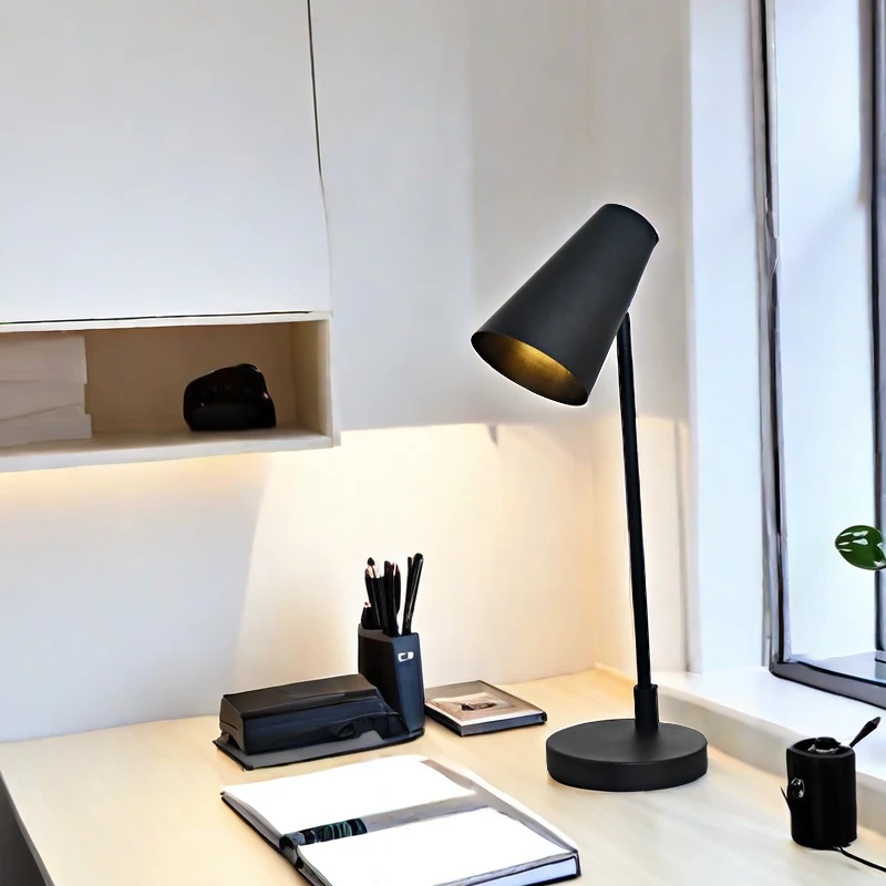 E14 E27 Iron rotate the lamp holder reading light study home decoration lighting halogen bedside table lamp