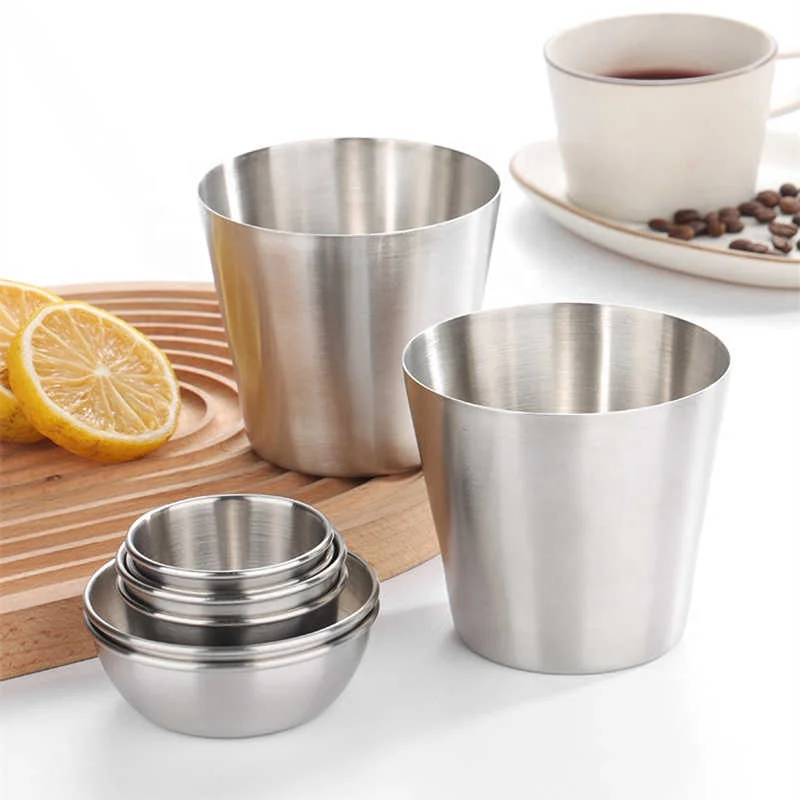 Stainless Steel Silver Sauce Dishes Appetizer Seasoning Tray French Fries Ketchup Cup Hot Pot Dipping Bowl Specialty EHL6784