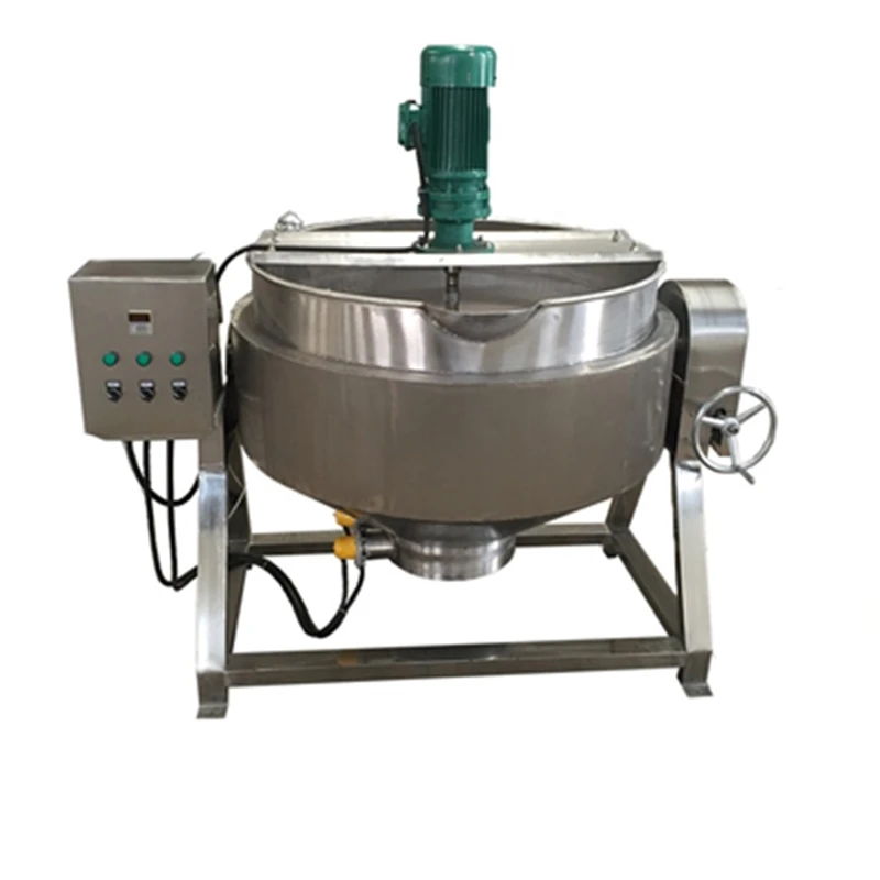 Industrial electric boiling pan with stirrer/jacketed kettle for jam