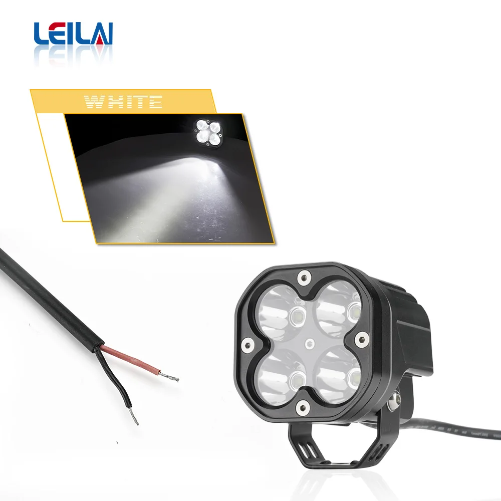 Motorcycle accessories 40W cnc high power auxiliary moto headlight strong lighting spotlight