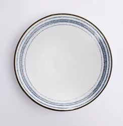 Simple Japanese-style tableware hotel restaurant hand-painted display decoration dessert salad ceramic plate