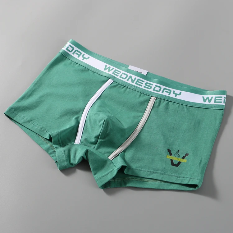 custom weekly daily design mens brazilian cotton high cut boxer briefs underwear