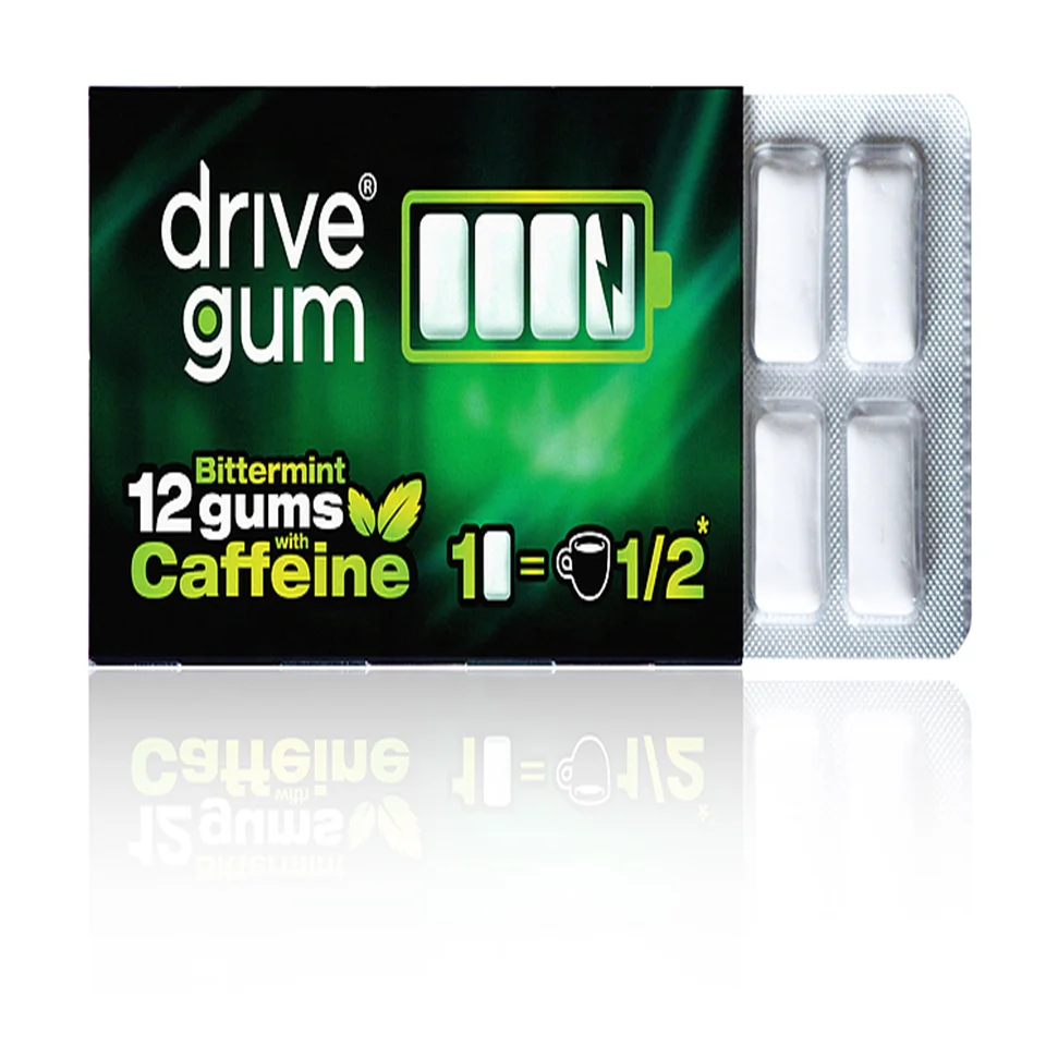 natural flavor caffeine chewing gum containing vitamins energy chewing gum