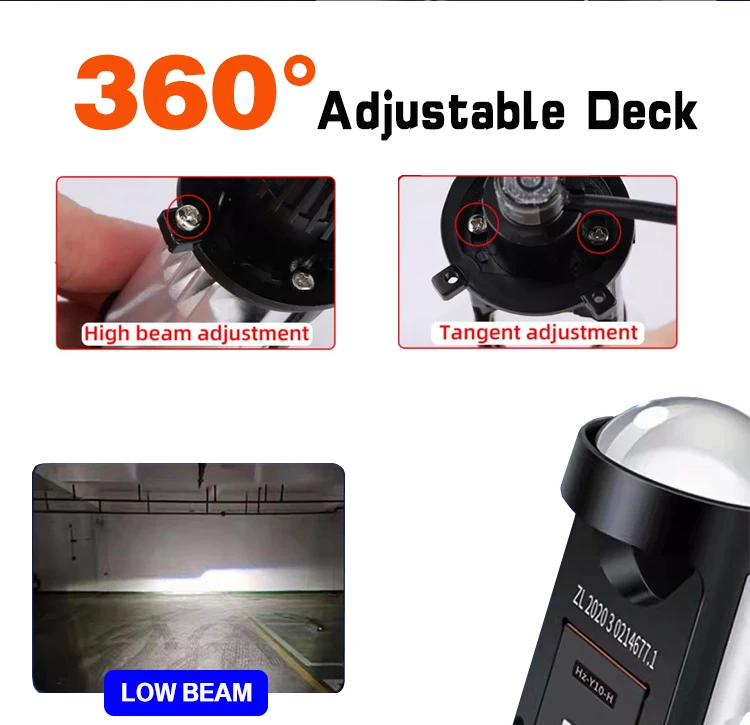 Super Bright Projector LED Headlight Lens y10 Mini H4 Led Lens H7 60W 10000LM Bi Car Laser Headlight Bulbs