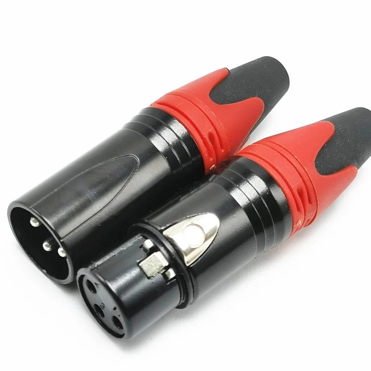 3 pin Connectors Plastic, black xlr in new type.