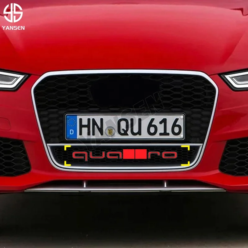 Автомобильный передний бампер решетка quattro логотип авто значок эмблема для Audi A6L A7 RS6 RS7