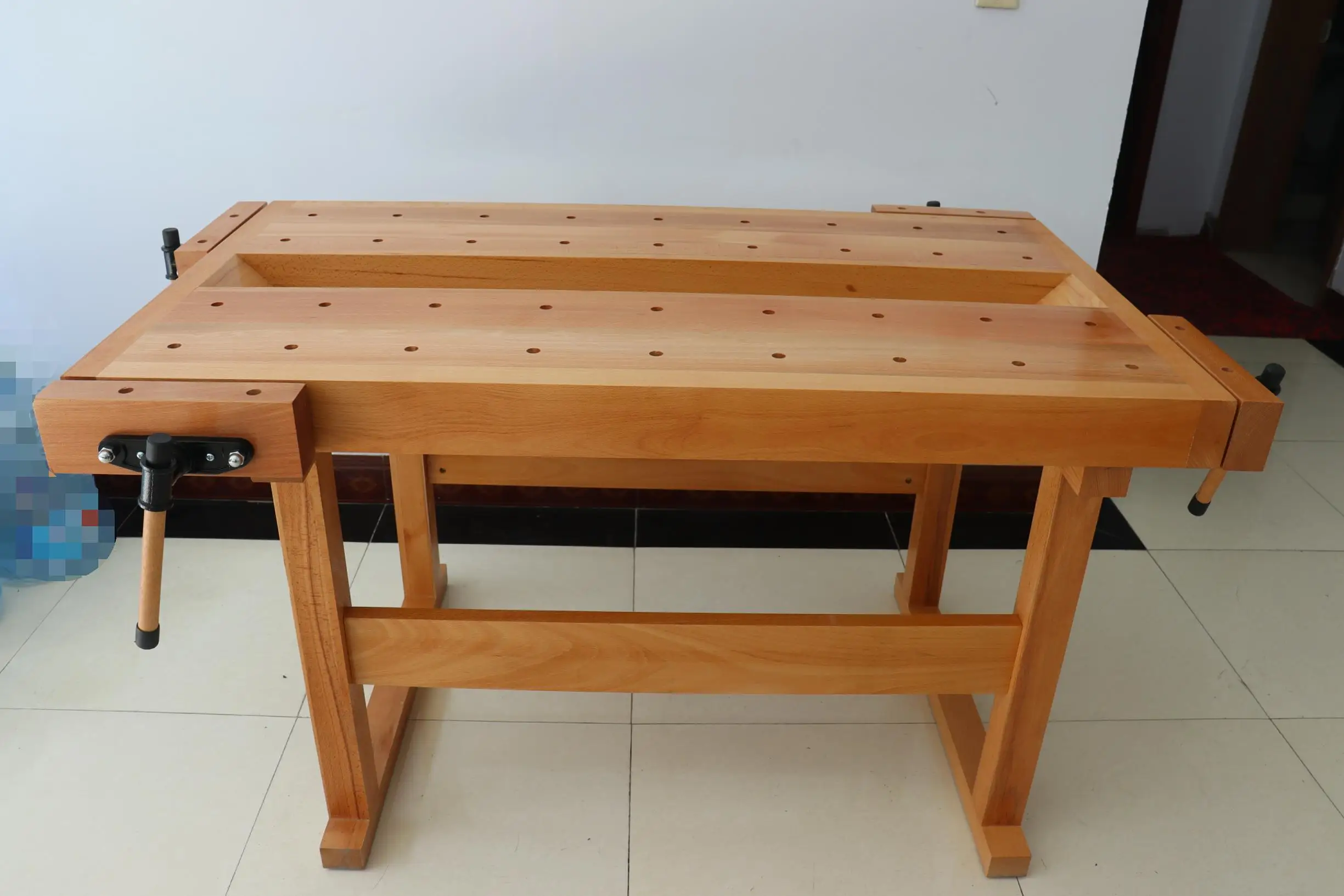Beech wood workbench