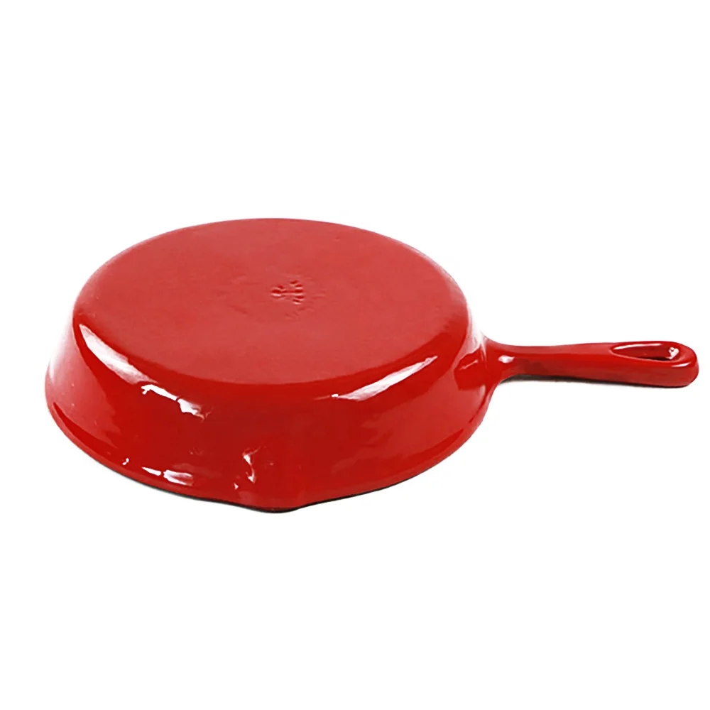 BBQ Camping Use Round Steak Flat Cast Iron Non Stick Pot