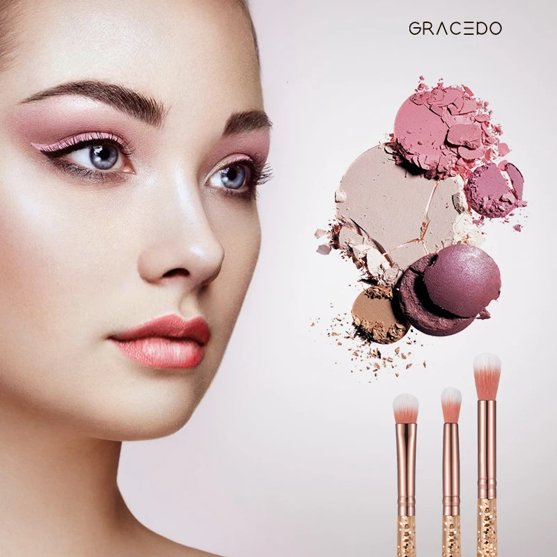 Набор кистей для макияжа GRACEDO 5 шт. набор кисти из высококачественного синтетического смешивания пудры румян косметики глаз
