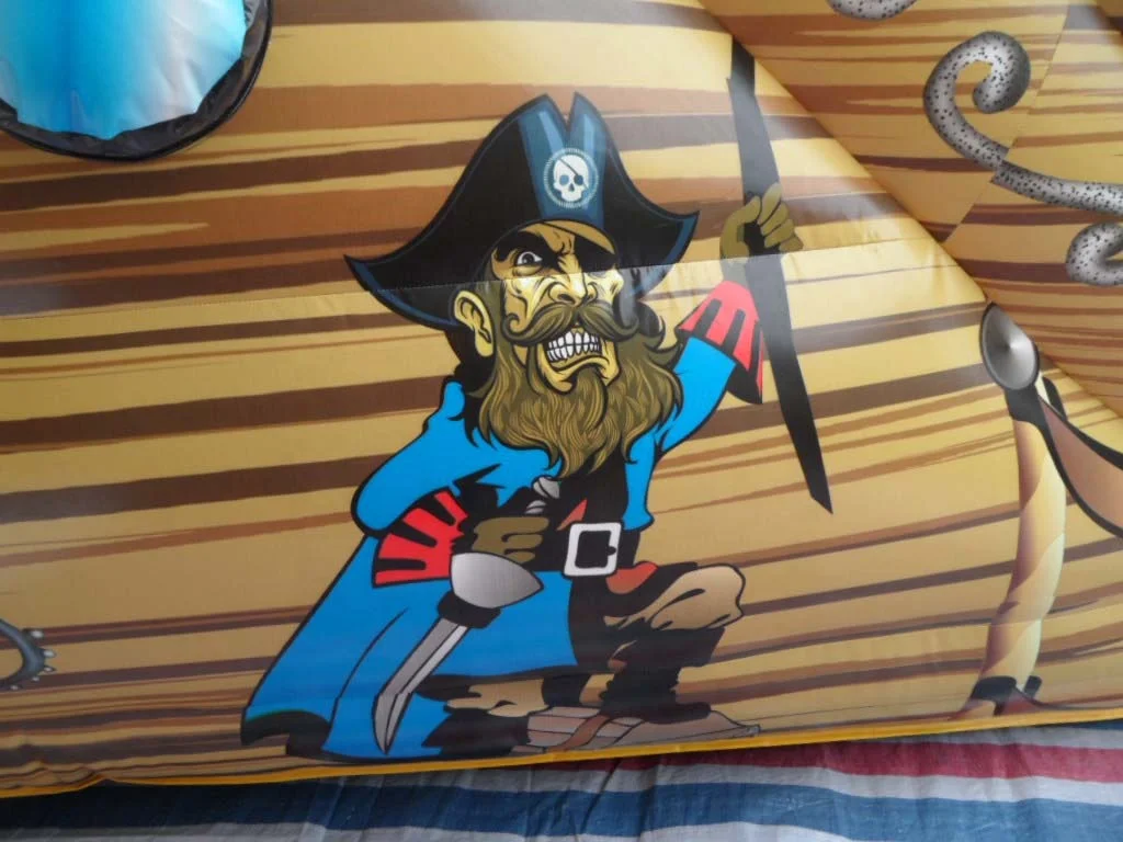 Corsair Theme Inflatable Castle Inflatable Bouncer With Dry Slide For Kids