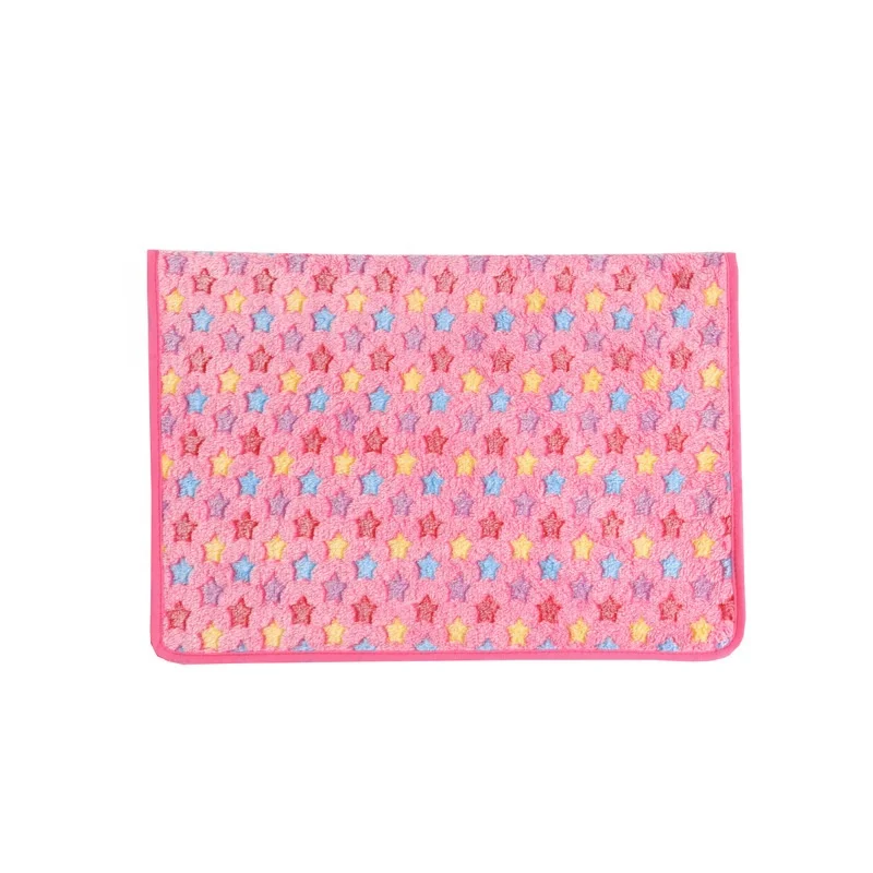 Manufacturer Wholesale Classic Cute Paw Print Fleece Pet Throw Blanket Washable Dog Mattress Soft Warm Sleeping Mat for Dogs Cat