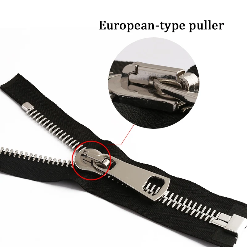 High quality giant metal zipper 15# open end big size brass zipper close end #20 #30 metal zipper for garment