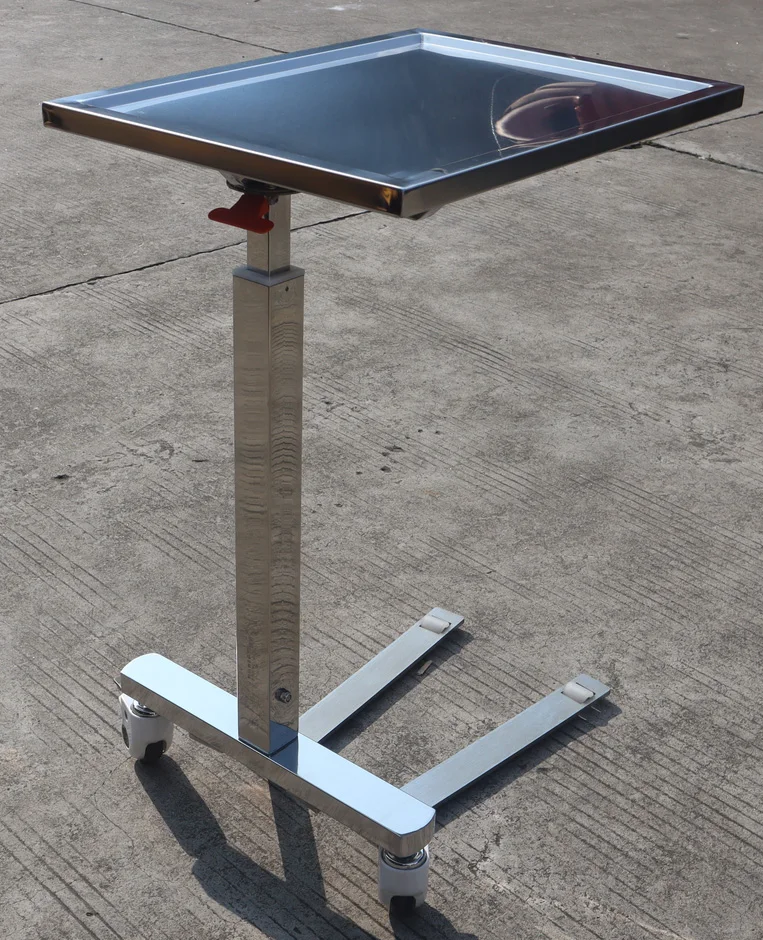 MT MEDICAL B49  304 Stainless Steel Instrument Trolley Stable 2 Layers Medicine 304 SS Trolley Cart