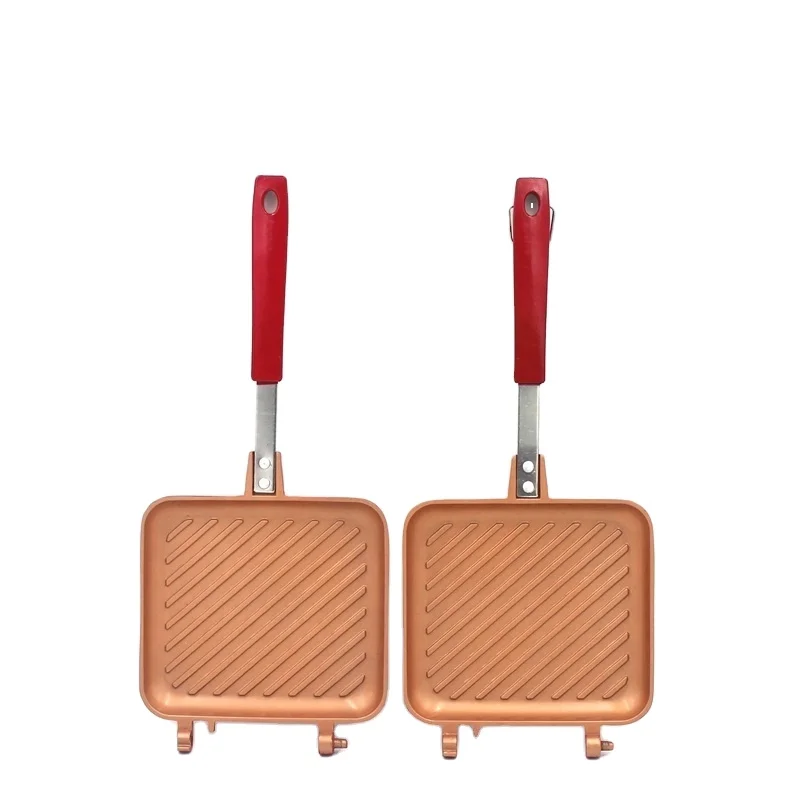 Non-Stick Sandwich Maker And Panini Toaster Double Side Fry Pan With Induction Bottom Waffle Maker