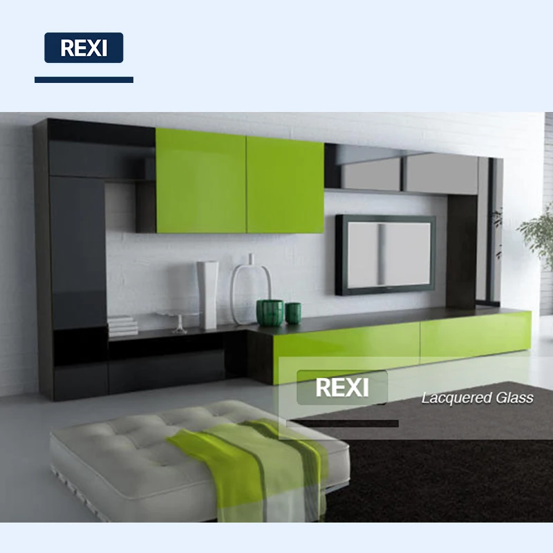 Factory Price 3mm-12mm black back painted glass panel wall