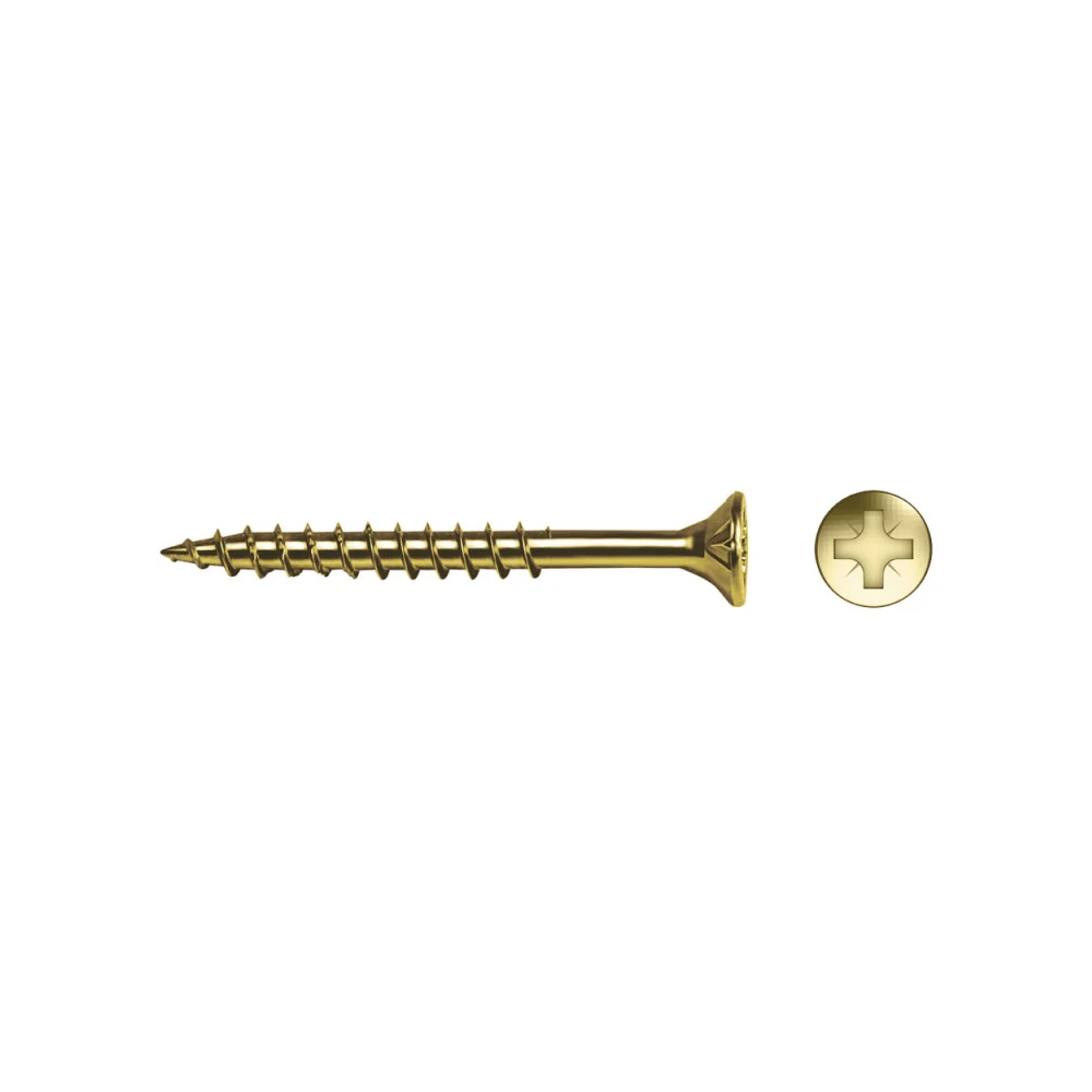 Wholesale yellow zinc plated countersunk head self tapping chipboard screw mdf screw