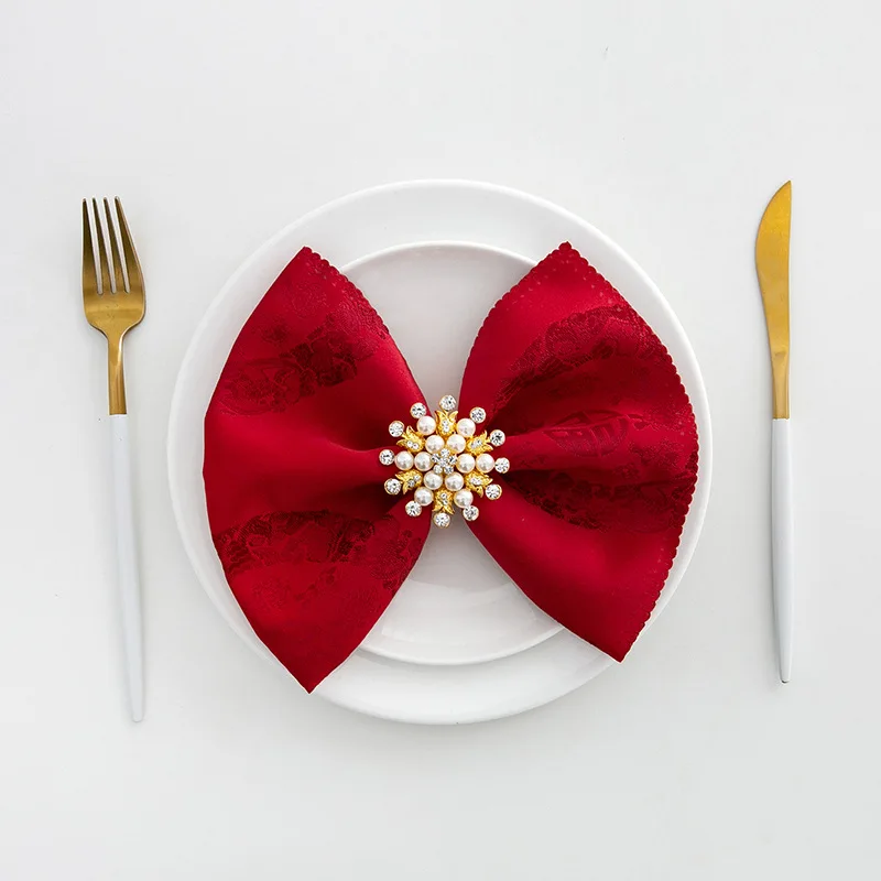 48x48cm Satin Table Napkins Silk Cotton Table Cover Napkin Wedding Banquet Dinner Party Table Decoration