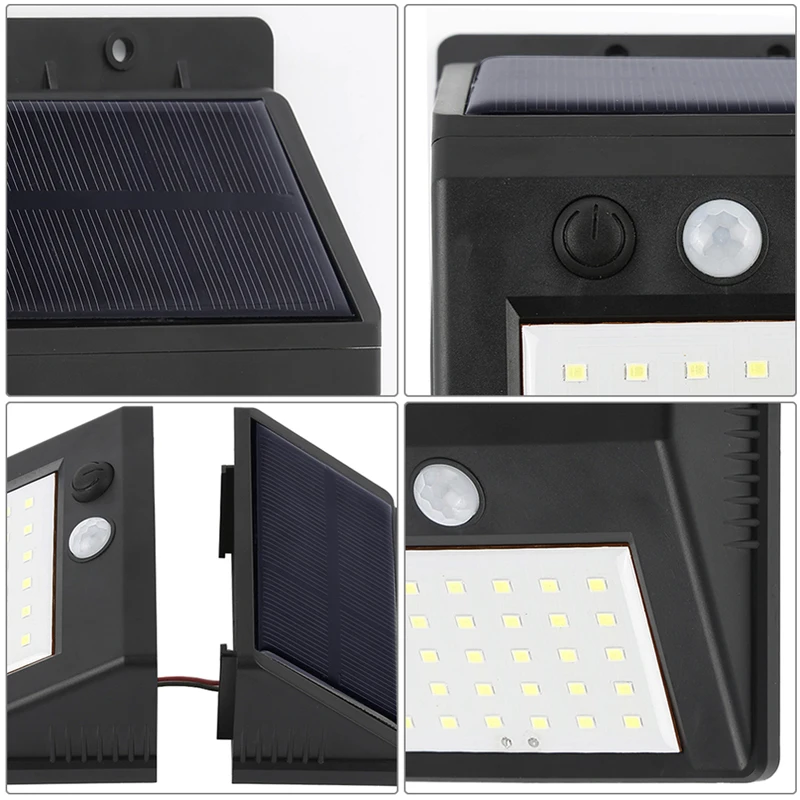 Patent Design Outdoor 40 LEDs Split Sensor Wall Light Powered Solar Led Lamps