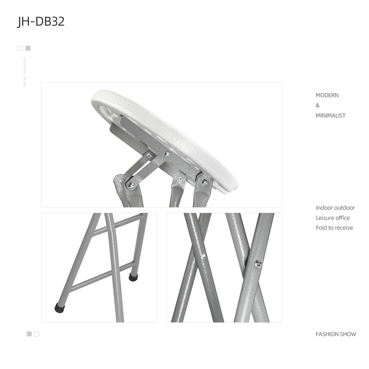 China Manufacturer Sample Good Quality Modern Metal Plastic folding Bar Stool