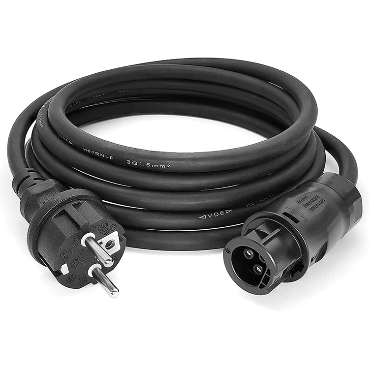 BC01 to Schuko with 3, 5, 10 and 15m BC01 Female to EU Plug AC Extension Cable Micro Inverter Balkonkraftwerk Rubber Cable