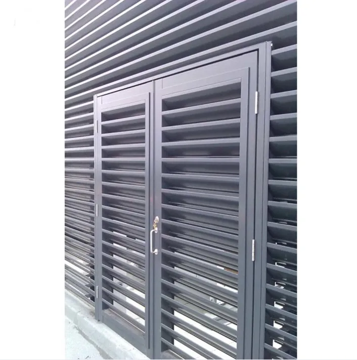 New Design Hurricane Impact Metal Window Shutters Aluminium Louver Window/Jalousie External Shutters Door