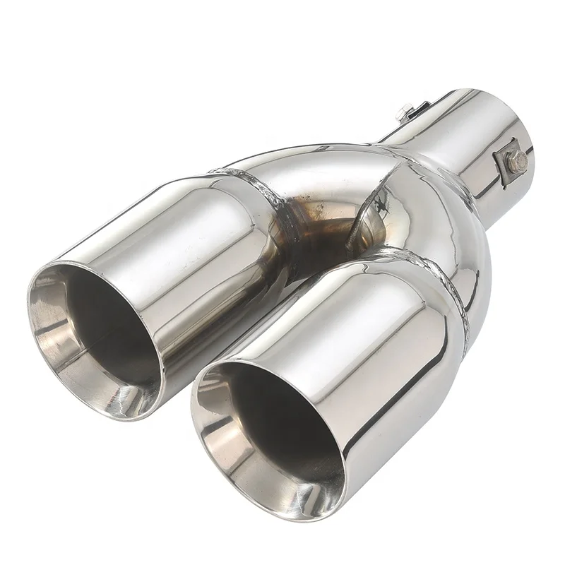 
car muffler tip Dual 2.5 inches Inlet Round Flat Exhaust tail Pipe Tips-YFX-0128 