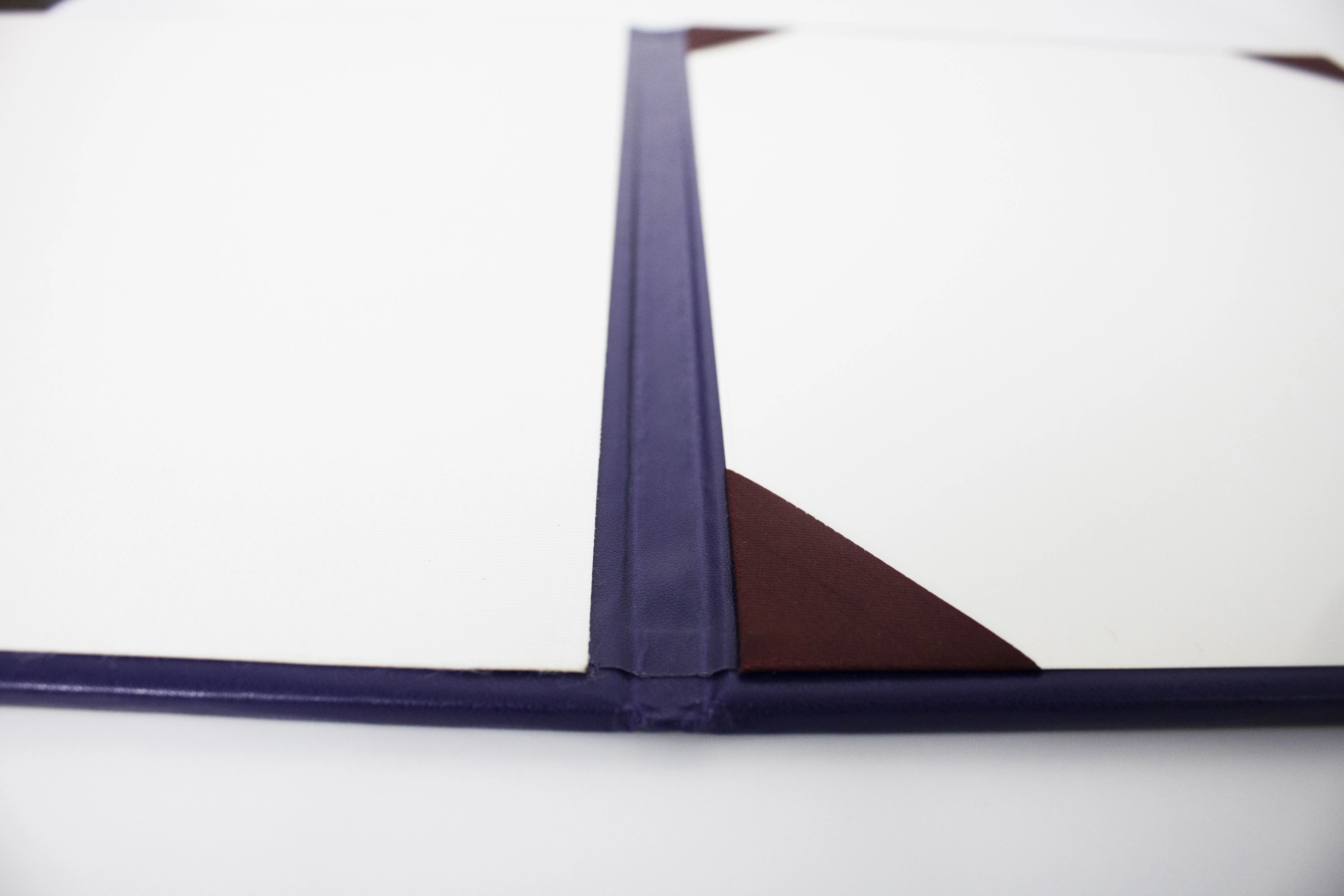 Purple Diploma Cover for A4 Certificate Insert, Smooth Leatherette, Custom Gold Stamping Logo