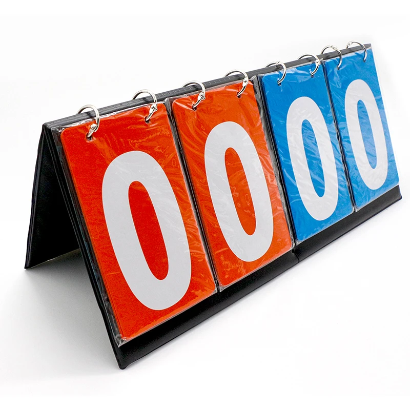 High Quality Portable Four-digits Basketball Score Board Flip Scoreboard Manual PVC ScoreBoard for Football Volleyball Tennis