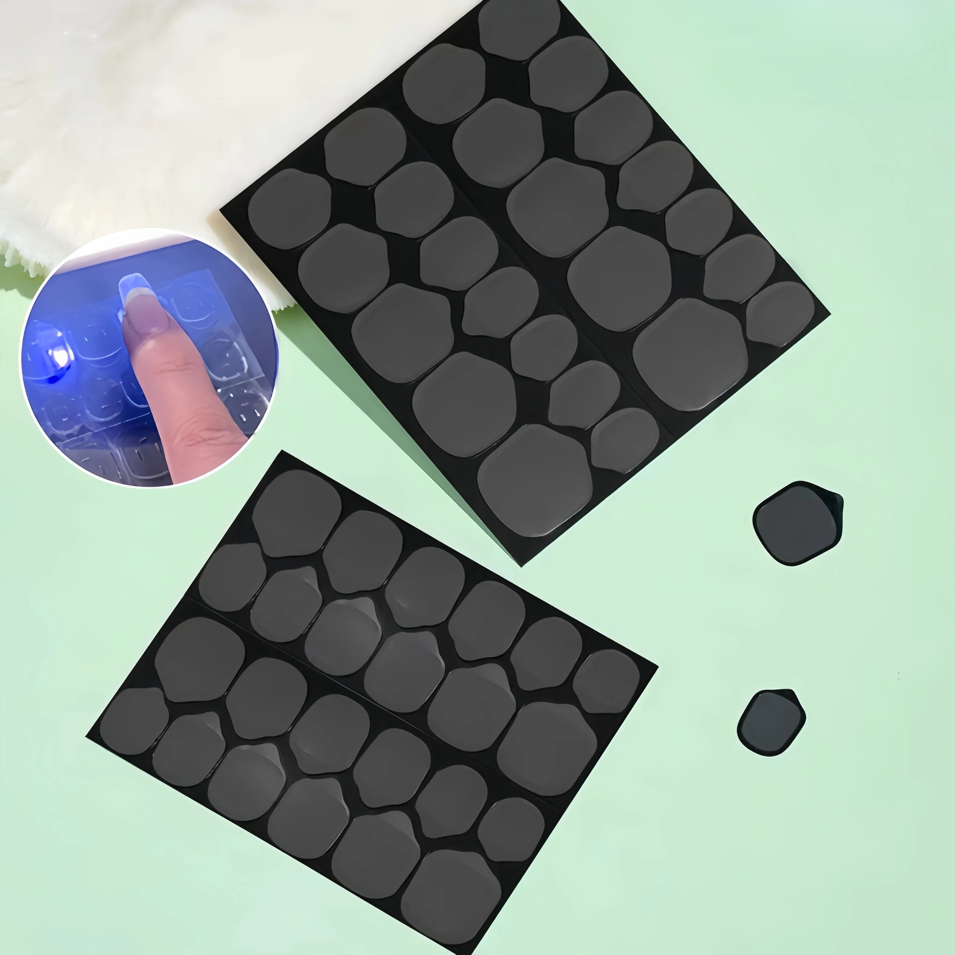 MyBeautyNails solid uv curing jelly nail glue adhesive sticker press on nails UV jelly adhesive tabs