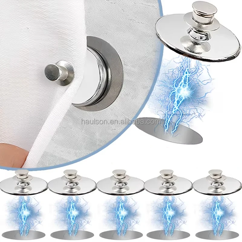 Wholesale Curtain Magnet Buckle Anti-light Leakage Buckle Strong Magnetic Tool-free Detachable Metal Strap Fixing Buckle