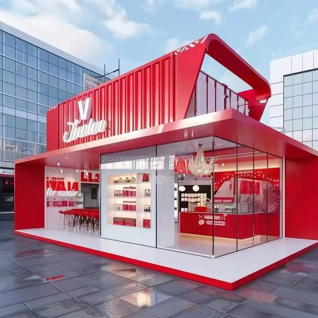 Two-Story Flatpack Modular Container House 2 Bedroom Tiny Home With Bathroom Prefab For Apartment Or Shop Use