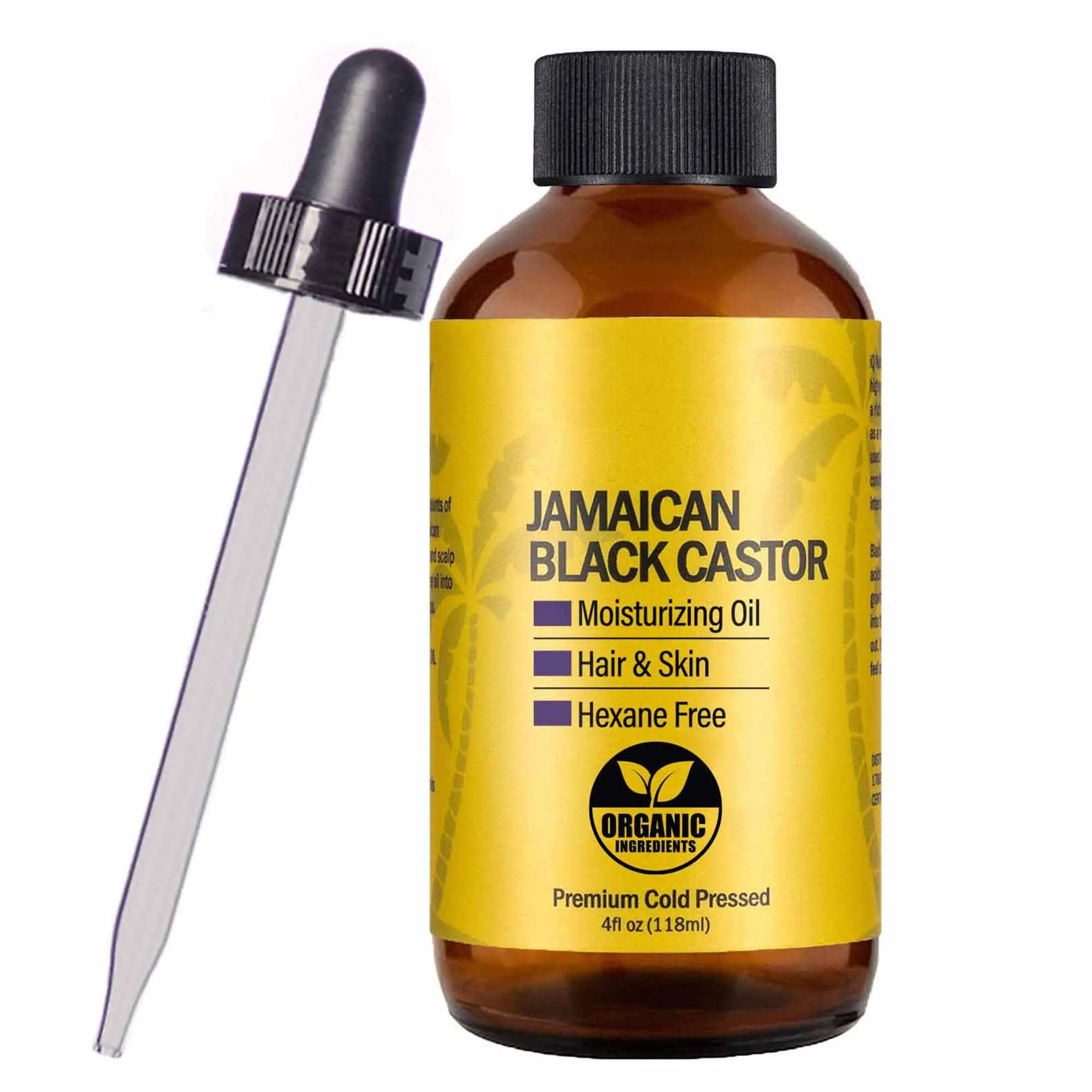 Органическое черное касторовое масло Jamaican для роста волос и ухода за