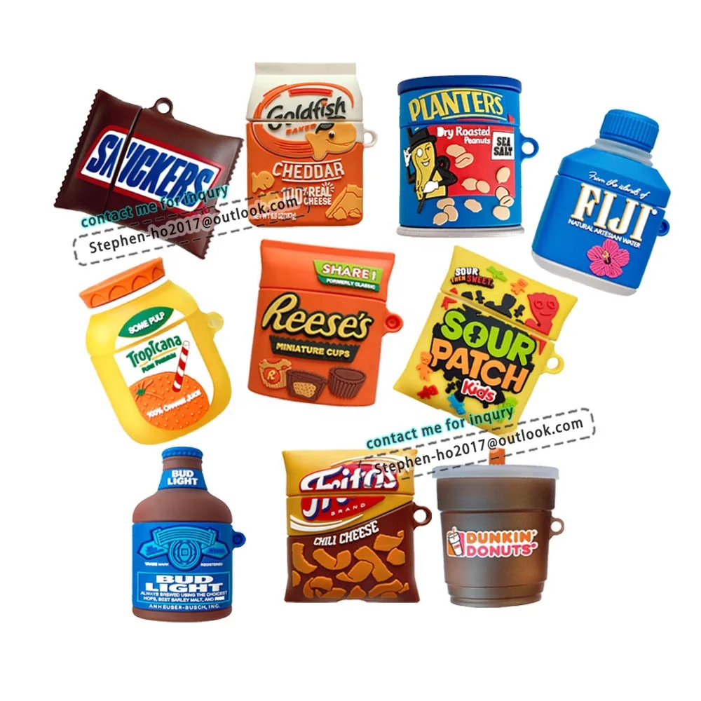 
2021 protector applied for Airpods pro 2 1 Cute Teenager Cartoon Food Character pods Charging Cover Accessories Shockproof 