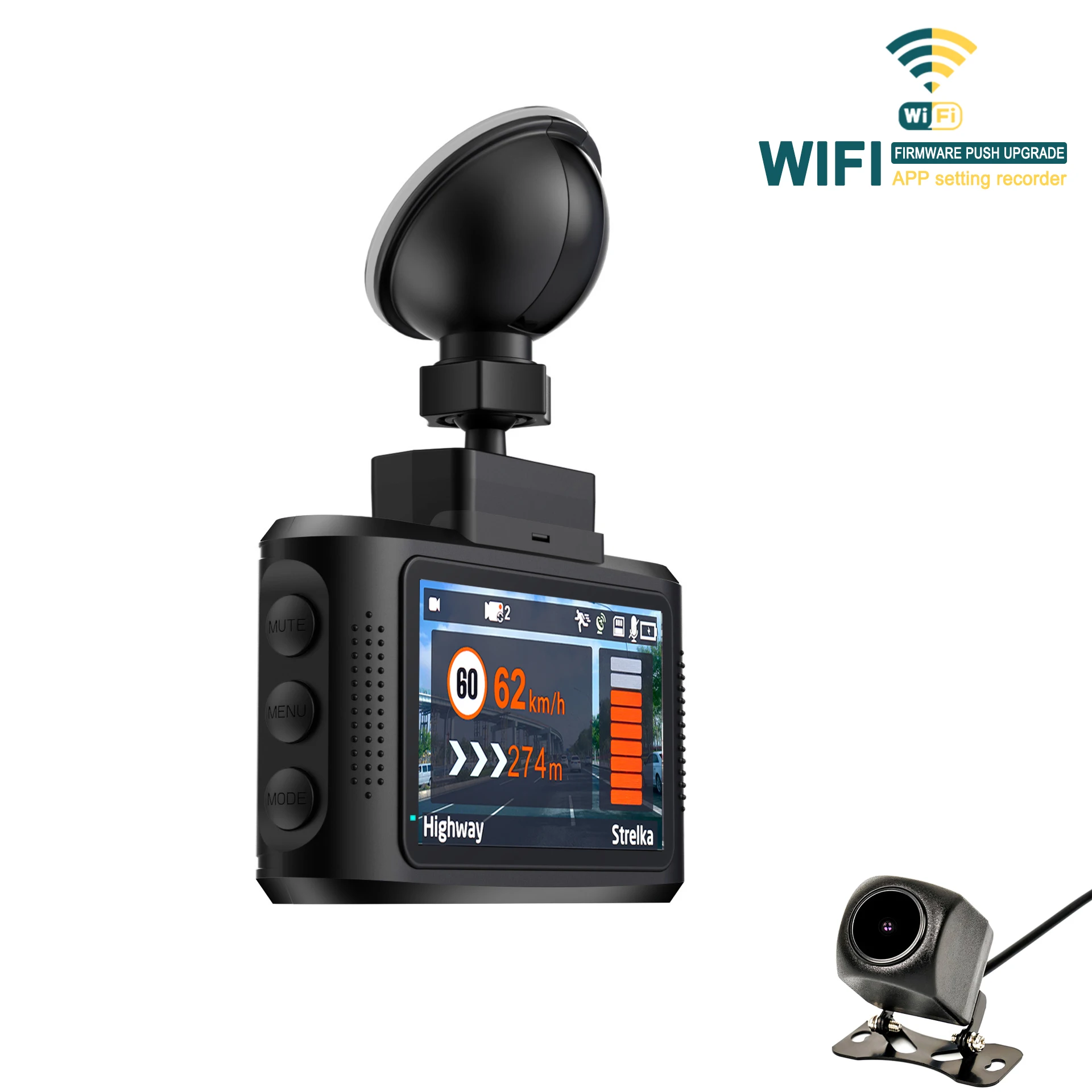 Car radar camera Russia Database Speedcam 3 in 1 Car DVR Camera Radar Detector