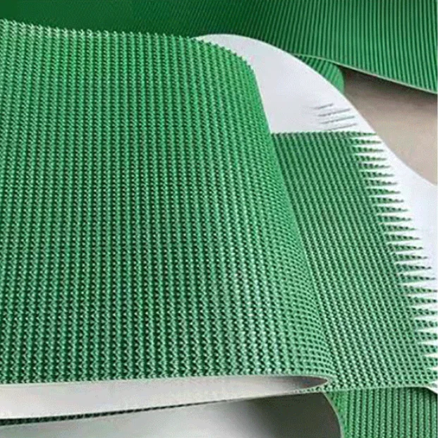 Custom PVC pattern convayor belt White blue green black Rough Top rubber conveyor belt price 3 buyers