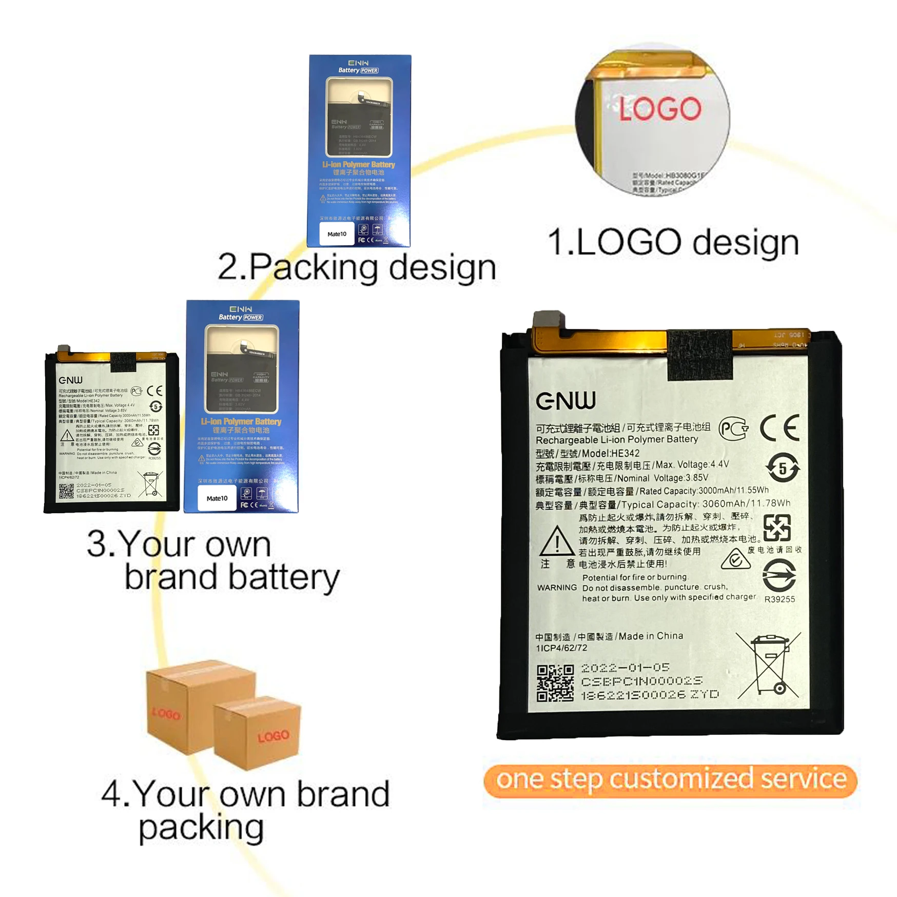 100% New Factory High Capacity Cell Phone Battery For NOkIA 5.1Plus/Nokia 6.1Plus/X5/X6 Replacement Batterises