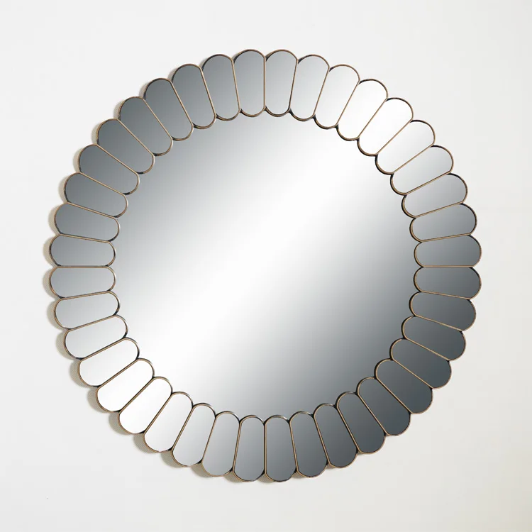 Economical custom design nordic metal home interior wall decorative mirror