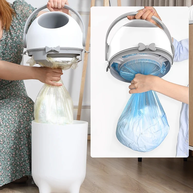 Trash Can High Quality Cute Creative Design Anti-smell Toilet Bedroom ABS BABY Diaper Pail Waste Paper Storage Bin