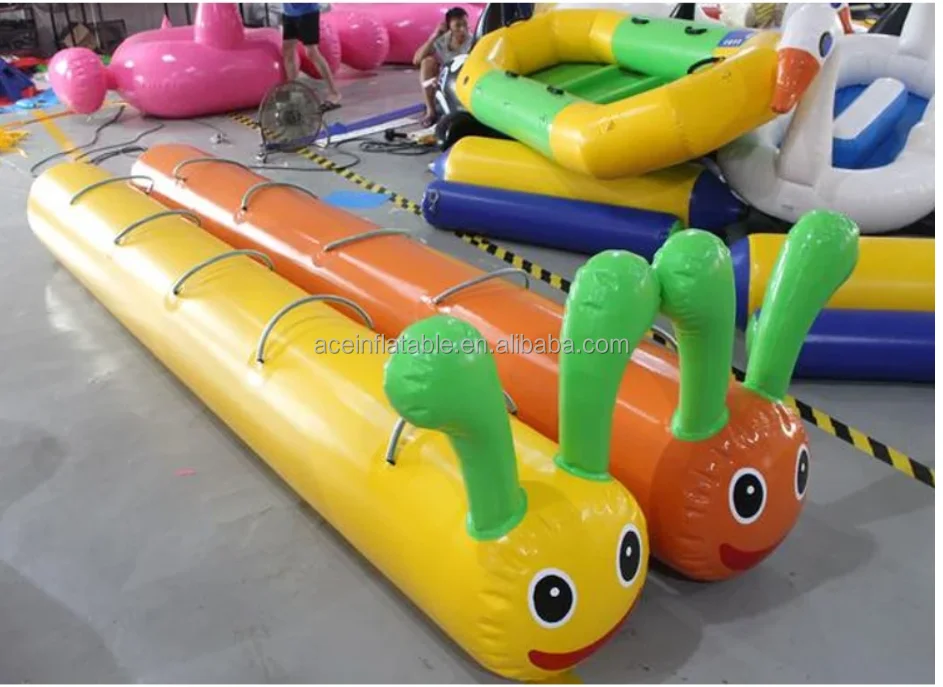 Customized Team Building Interactive Game Inflatable Jumping Caterpillar Ride Running Inflatable Toys Accessoriesplay
