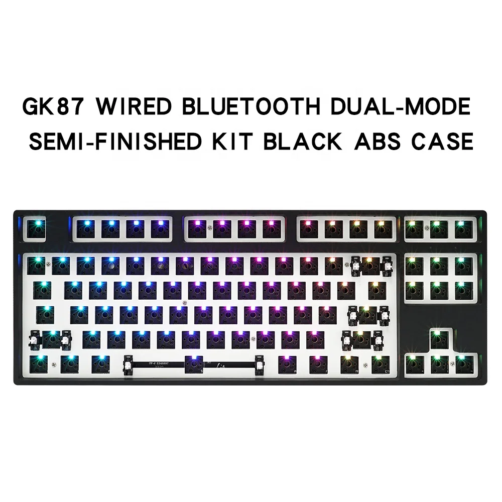 Hot Swap plastic 87 keys semi- finished tkl keyboard kit Mechanical Keyboards