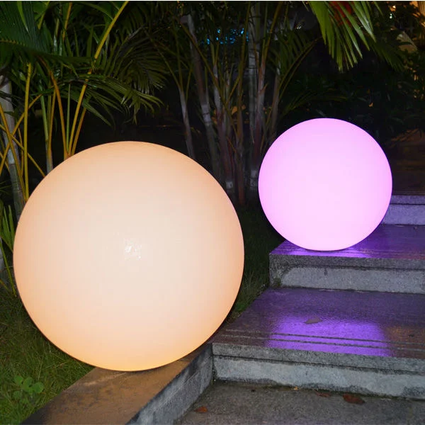 Custom Large Size 16 Colors RGB Light Orb Remote Control Color Changing Floating Swimming Pool Waterproof Plastic LED balls IP67