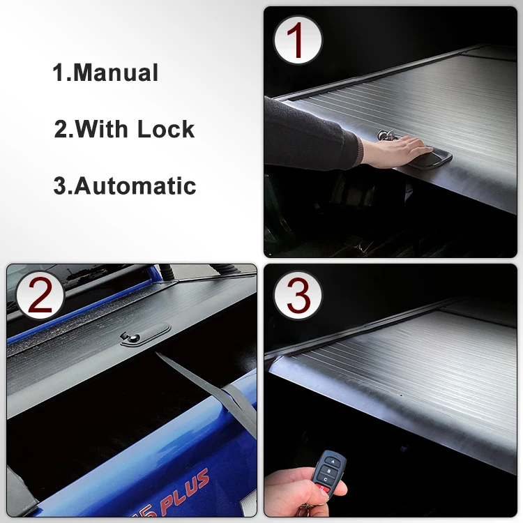 Electric Retractable Soft Roll Up roller Shutter Truck Bed Tonneau Cover for Toyota Hilux Vigo Revo 1520mm 1523mm Bed 2005-2017