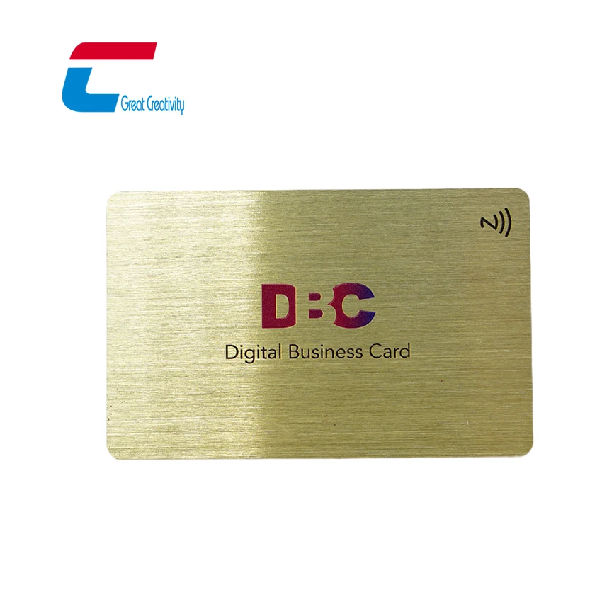 Personalized custom luxury stainless steel card hidden chip business card metal hybrid nfc card