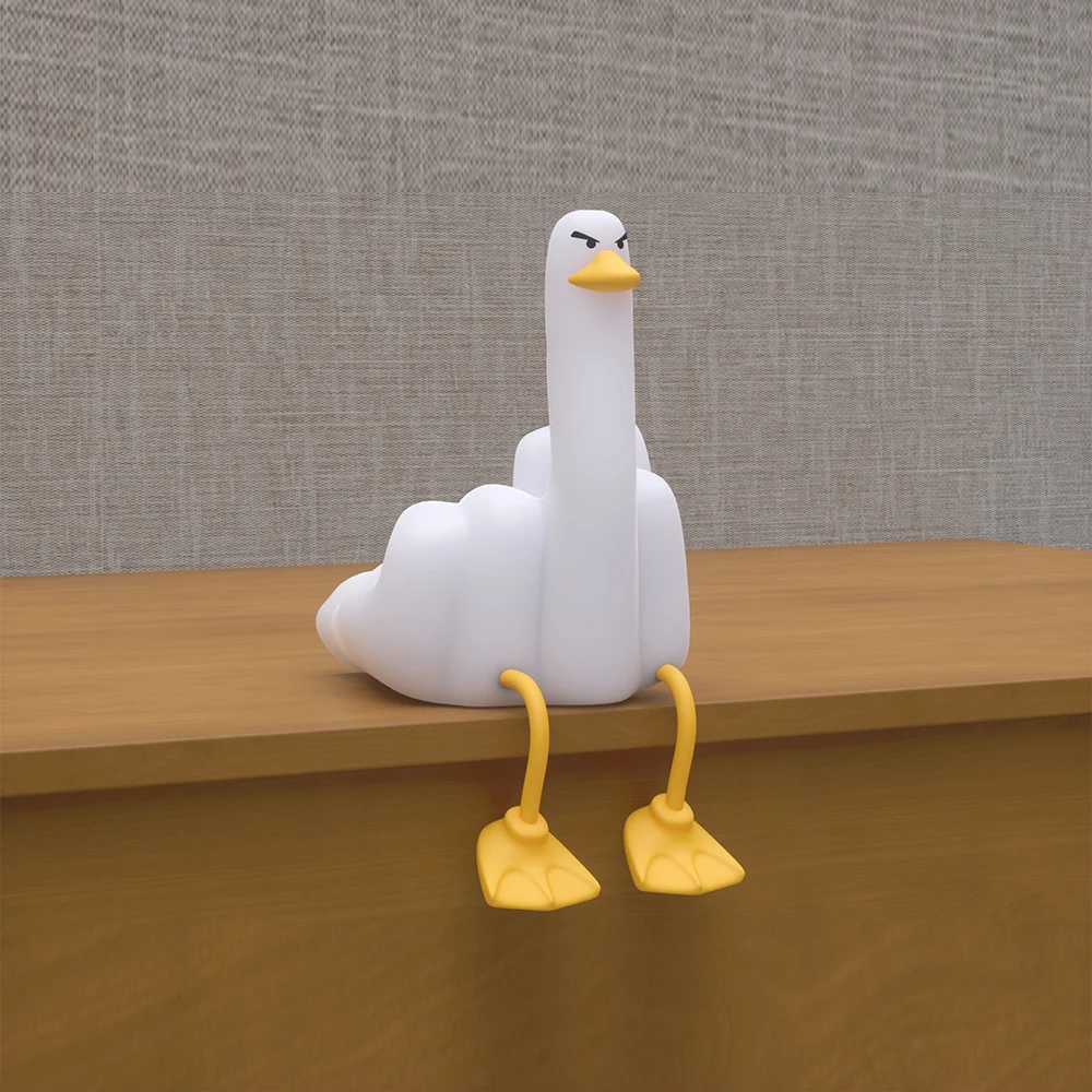 Soft Cute Duck night light bedside Squishy Silicone Dimmable Rechargeable Stuffed Animal LED Duck Light