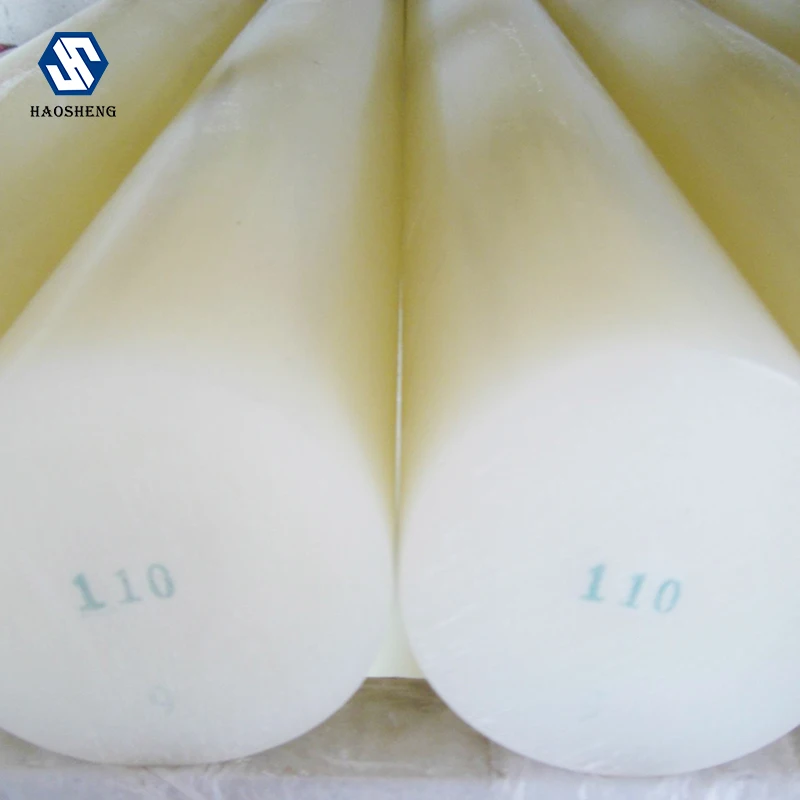 Best quality lowest price factory Customized  haosheng Cast Bar white blue black Colorful Nylon Plastic Round Bar/Rod