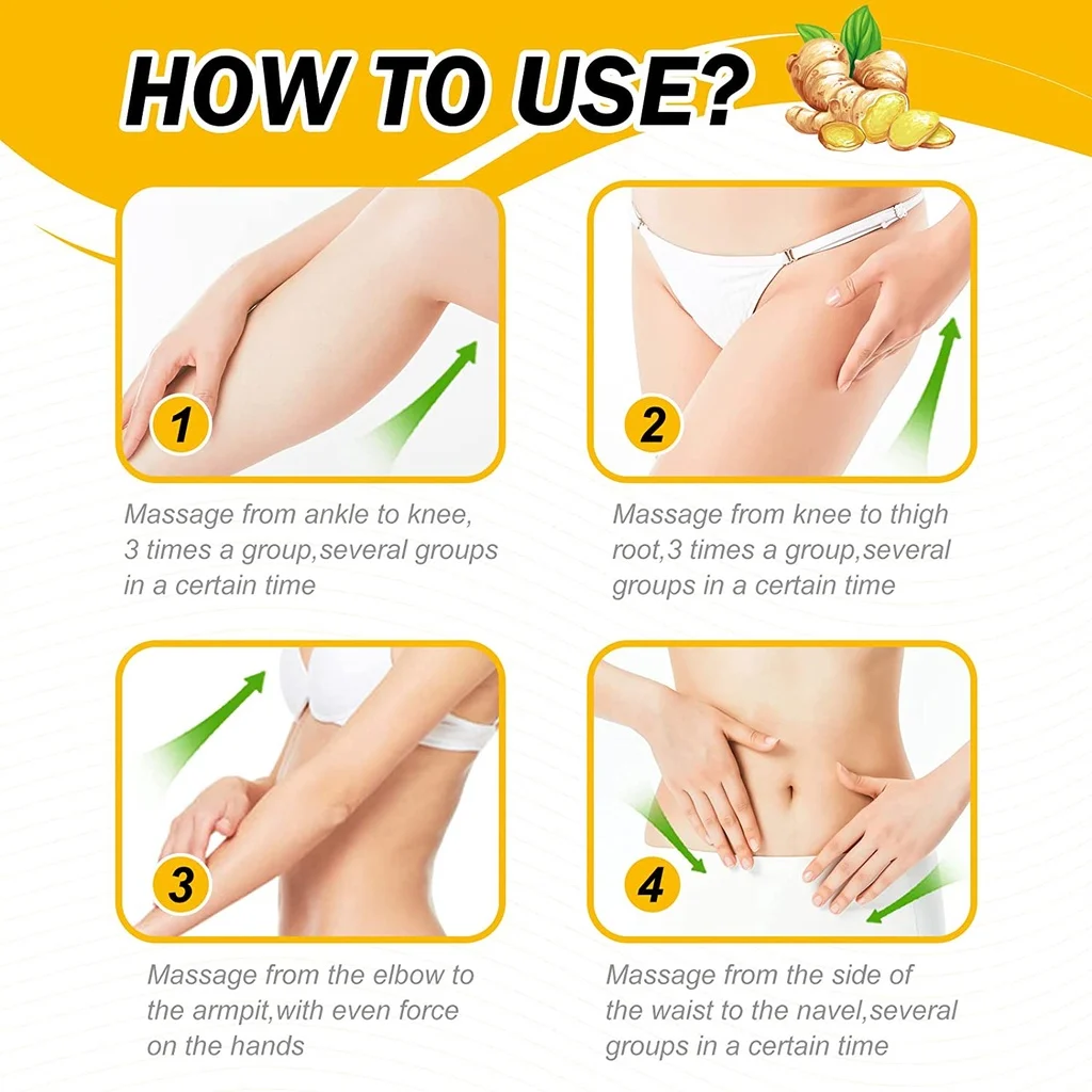 Ginger Hot Cream,Body Slimming Fat Burning Cream,Weight Loss Anti-Cellulite Slimming Cream Gel