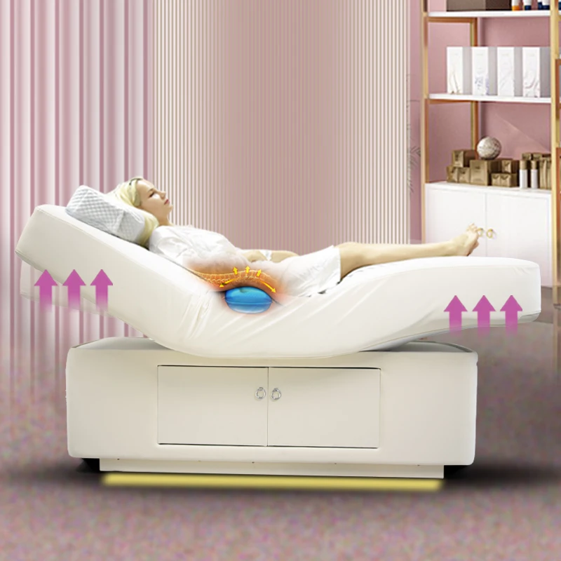 OEM ODM Beauty Electric Beauty Bed Massage Table Facial Bed Massage Heating Bed With 2 Motors
