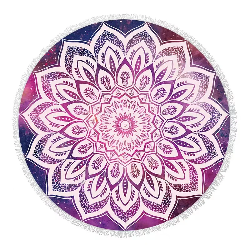 Wholesale Round Ultra Microfiber Printing Design Polyester Fabric 100Pcs Blankets Cloths