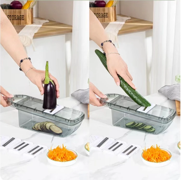 Прозрачный пластиковый кухонный комбайн 6 в 1